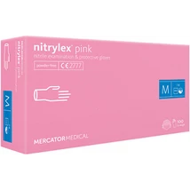 Nitrylex® pink kesztyű, púdermentes,100db