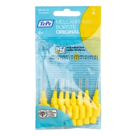 Tepe Original fogköztisztító kefe, sárga 8db (0,7mm)